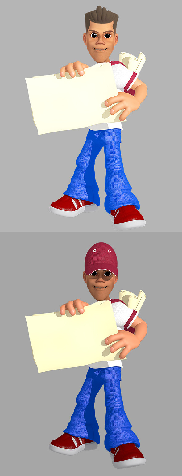 Paperboy 3D Character - 3Docean 5425215