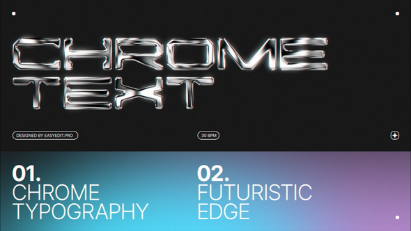 Chrome Typography Titles template preview