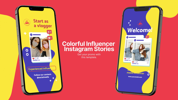 Colorful Influencer Instagram Stories Openers template preview