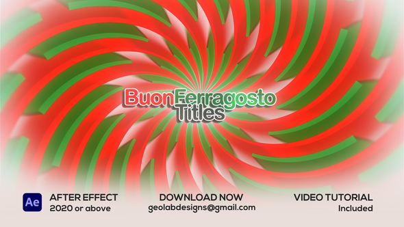 Buon Ferragosto Titles Video Displays template preview