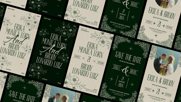 Wedding Invitation Ater Effects Elements template preview