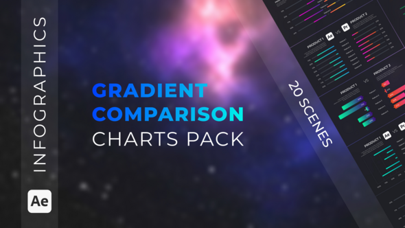 Gradient Comparison Infographics Pack Logo Stings template preview