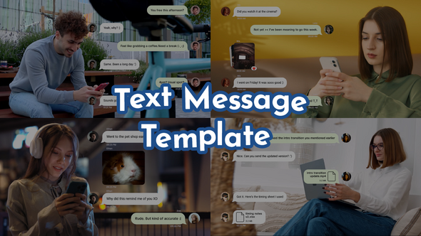 Text Message Elements template preview