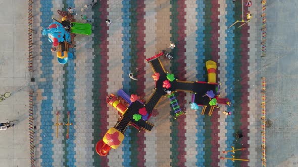 Child Park after Covid19 Drone Shot  alt