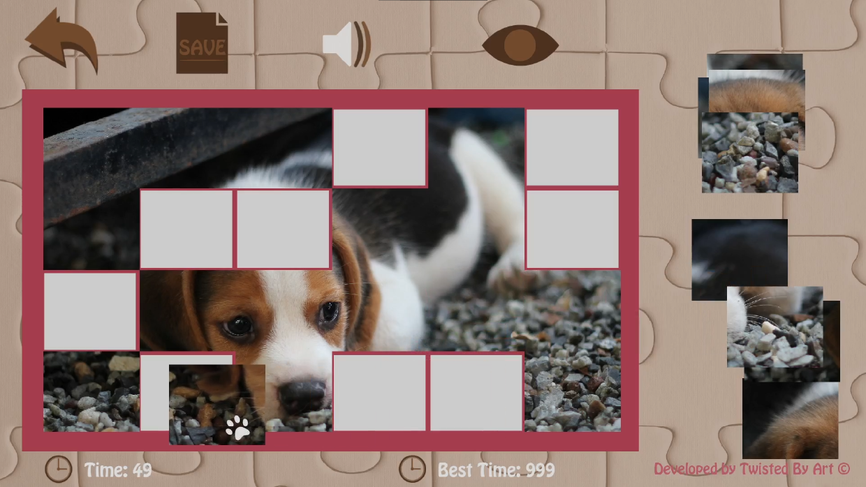 Puzzle Html4 Cute Dogs Puzzle - HTML5 Game Template by TwistedByArt | CodeCanyon