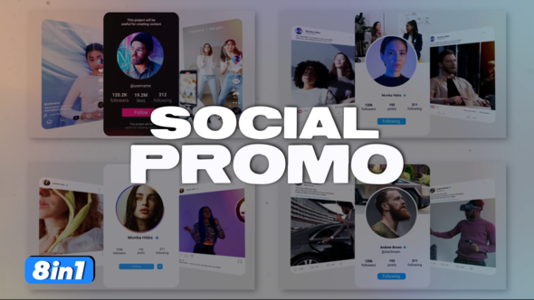 Social Media Promo Pack Elements template preview