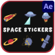 Cartoon Space Stickers for After Effects Cartoon Space Stickers for After Effects - VideoHive Item for Sale