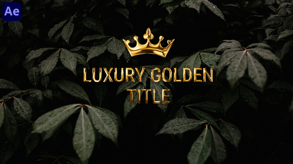 Golden Title Titles template preview