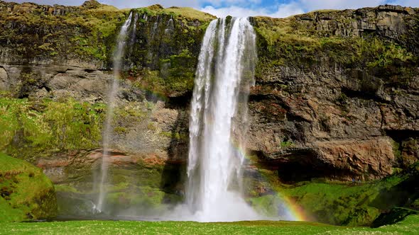 Seljalandsfoss Waterfall Located in the South Region in Iceland Right By Route 1 alt