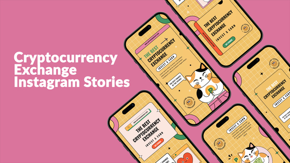 Cryptocurrency Exchange Instagram Stories Product Promo template preview