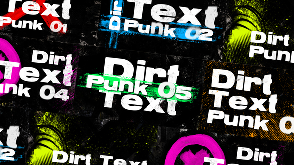 Dirt Text Transitions Elements template preview