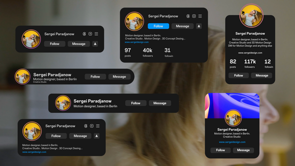Instagram Ui Pack Elements template preview