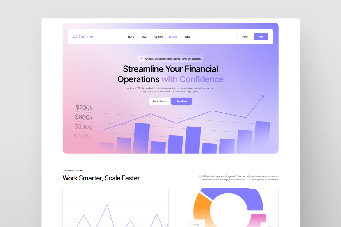 Erphoria - Enterprise Resource Planning ERP SaaS Platform Elementor ...