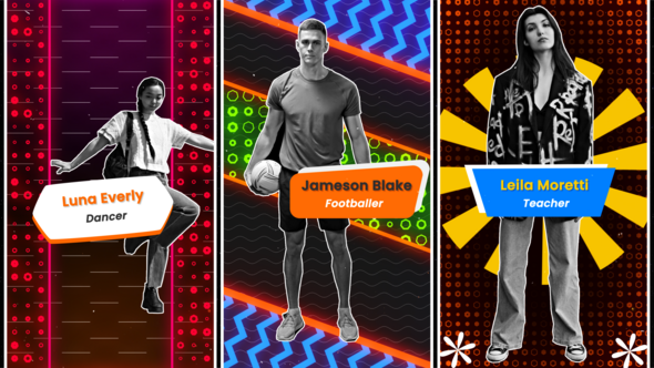 Vertical Freeze frame Openers template preview