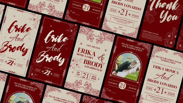 Wedding Invitation Story Elements template preview