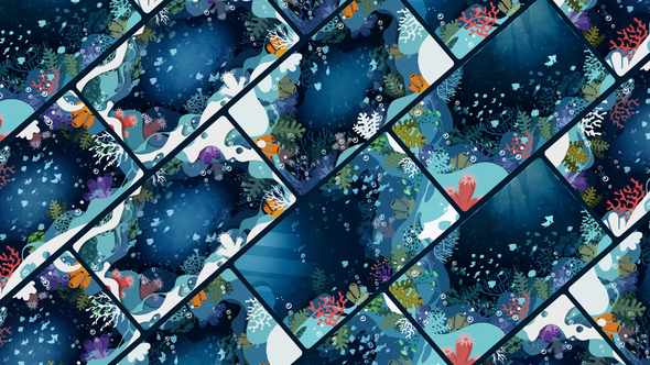 Undersea Background Elements template preview