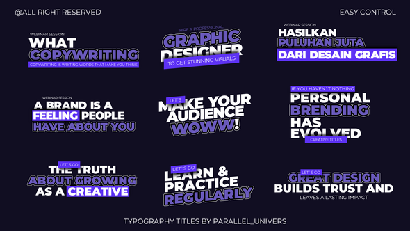 Typography Titles | AE Titles template preview