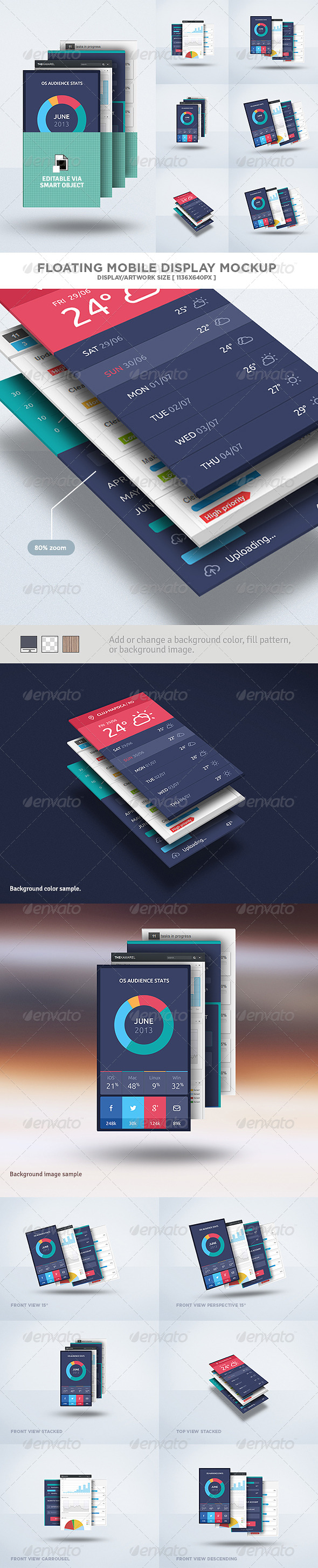 Floating Mobile Display Mock-Up - Mobile Displays
