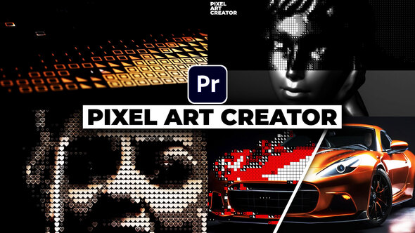 Pixel Art ASCII Creator Premiere Pro template preview