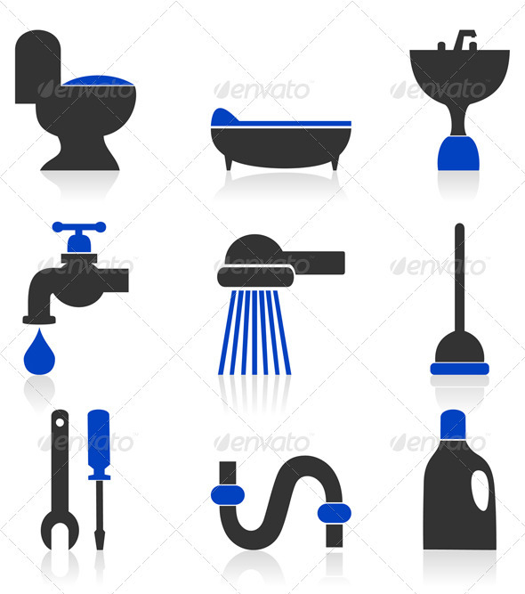 Icons sanitary technicians