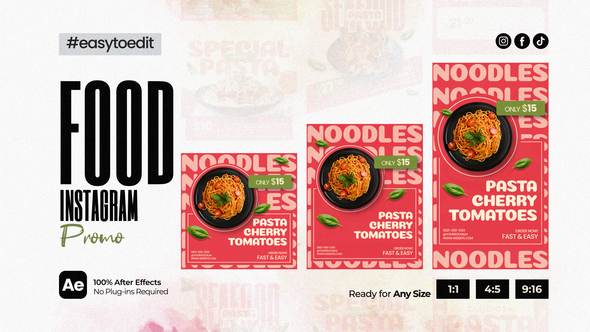 Instagram Promo V1 - Food Product Promo template preview