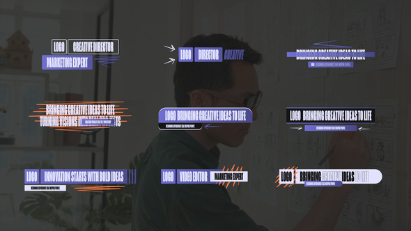 Name Tag Lower Third Pack Elements template preview