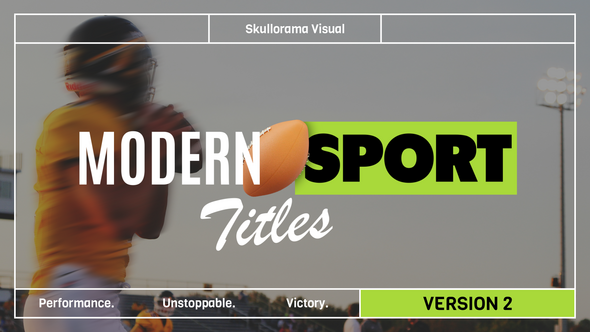 Modern Sport Titles V2 Titles template preview