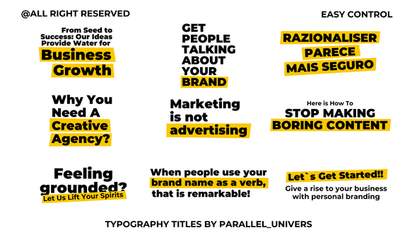 Typography Titles | AE Titles template preview