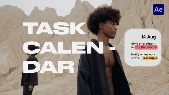 Task Calendar Titles template preview