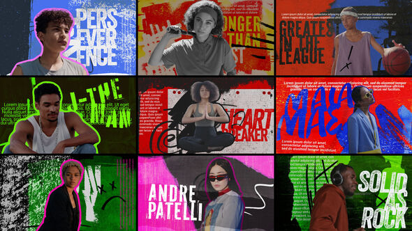 Dynamic Freeze Frame Street Promo Elements template preview