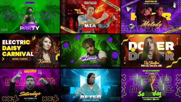 Freeze Frame Music Event Promo Elements template preview