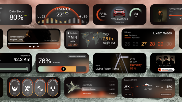 Iphone UI Widget Elements template preview