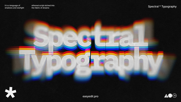 Spectral Typography Titles template preview
