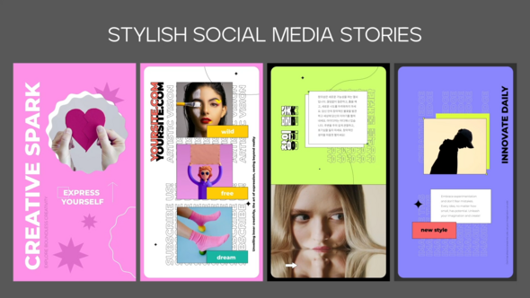 Stylish And Vertical Social Media Stories for After Effects Product Promo template preview
