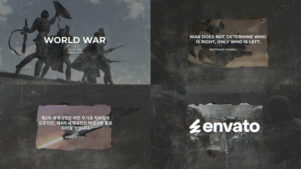 World War Quotes for After Effects broadcast-packages template preview