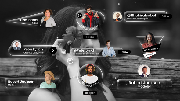 Liquid Glass  Photo Lower Thirds Elements template preview