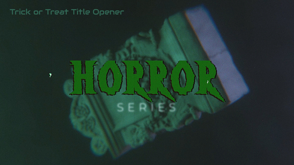 Trick or Treat Title Opener Video Displays template preview