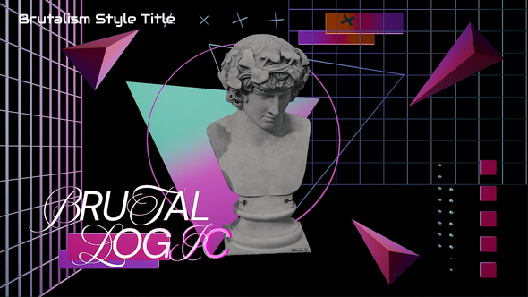 Brutalism Style Title Titles template preview