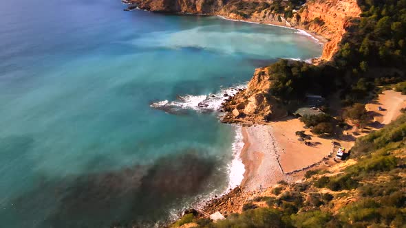 Es Torrent beach in Ibiza, Spain alt
