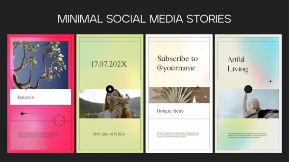 Minimal And Vertical Social Media Stories for After Effects Product Promo template preview