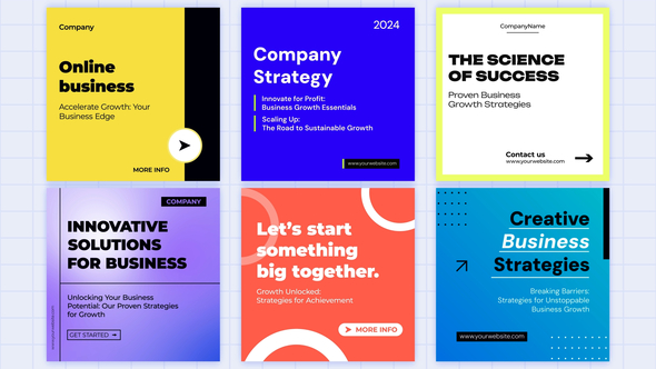 Corporate Posts Product Promo template preview