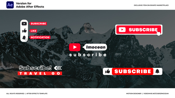 Subscribe Titles Elements template preview