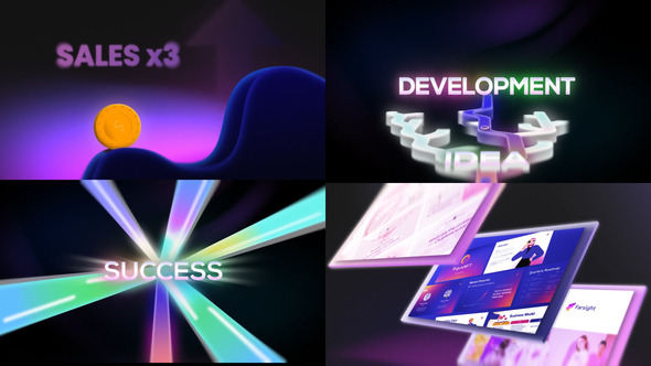 Creative Agency Explainer Promo Openers template preview