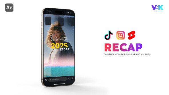 Instagram Recap for After Effects Video Displays template preview