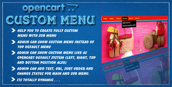 opencart custom menu - CodeCanyon 5282632