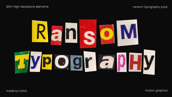 Ransom Typography Pack Elements template preview