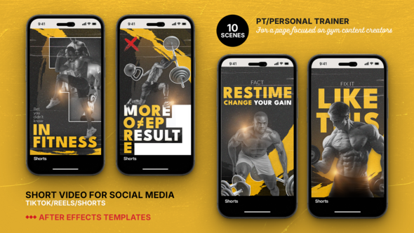 Personal Trainer & Fitness Coach | TikTok & Reels Video Template Product Promo template preview