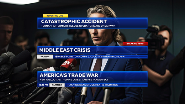 News Broadcast Lower Thirds 3 broadcast-packages template preview