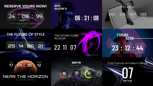 Dark Campaign Countdown Elements template preview