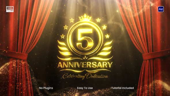 Anniversary Logo Intro Openers template preview